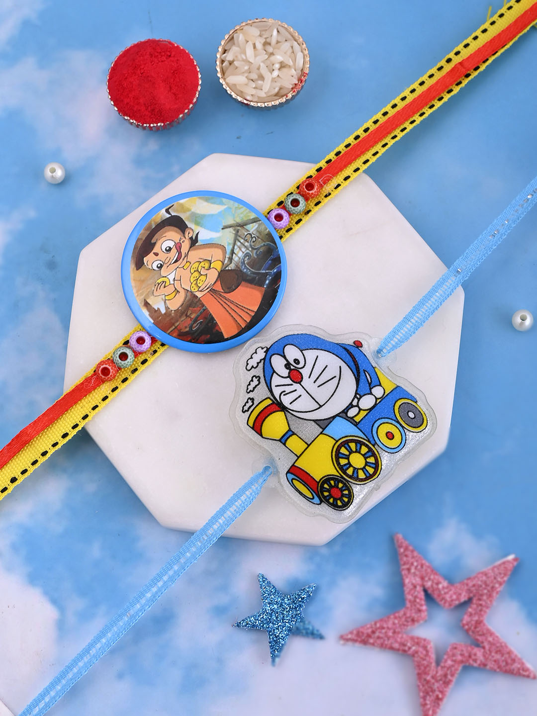 Chota Bheem & Doraemon Set of 2 Rakhi