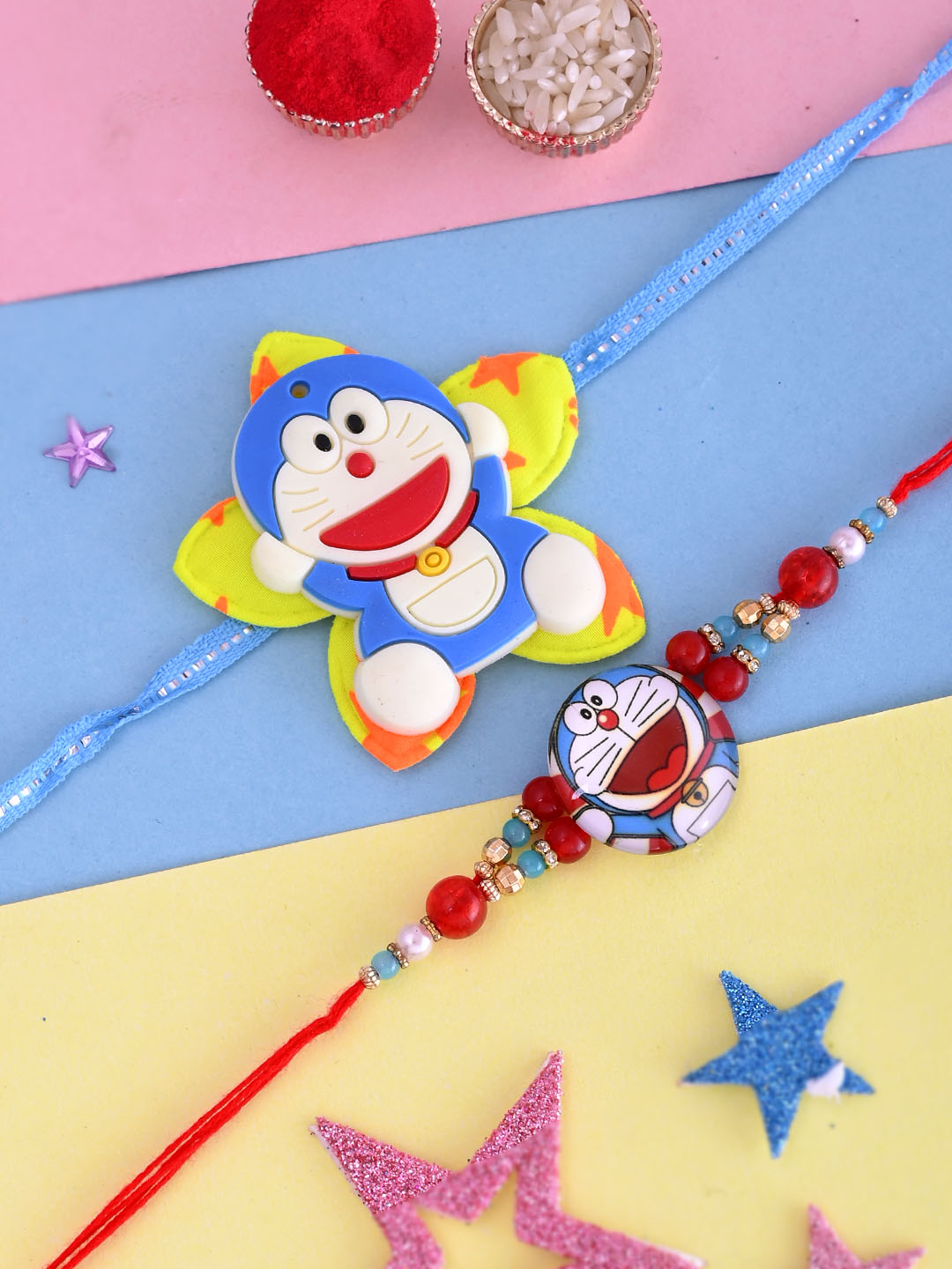 Set of Blue Doraemon Kids Rakhi