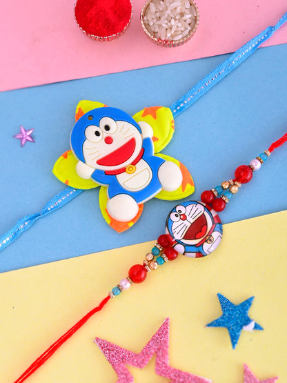 Set of Blue Doraemon Kids Rakhi