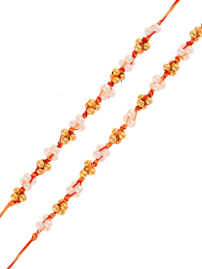 Simple Beads Tangled Bhaiya Bhabhi Rakhi Set of 2