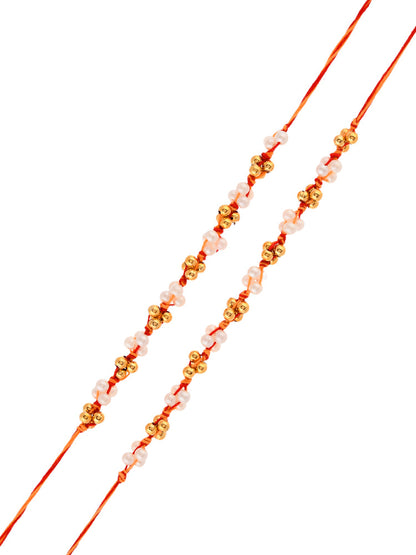 Simple Beads Tangled Bhaiya Bhabhi Rakhi Set of 2