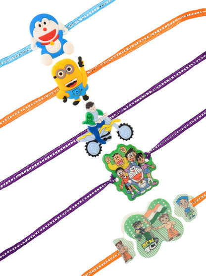 Set of 5 Cartoon Rakhi