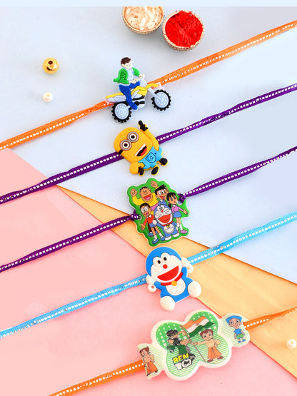 Set of 5 Cartoon Rakhi