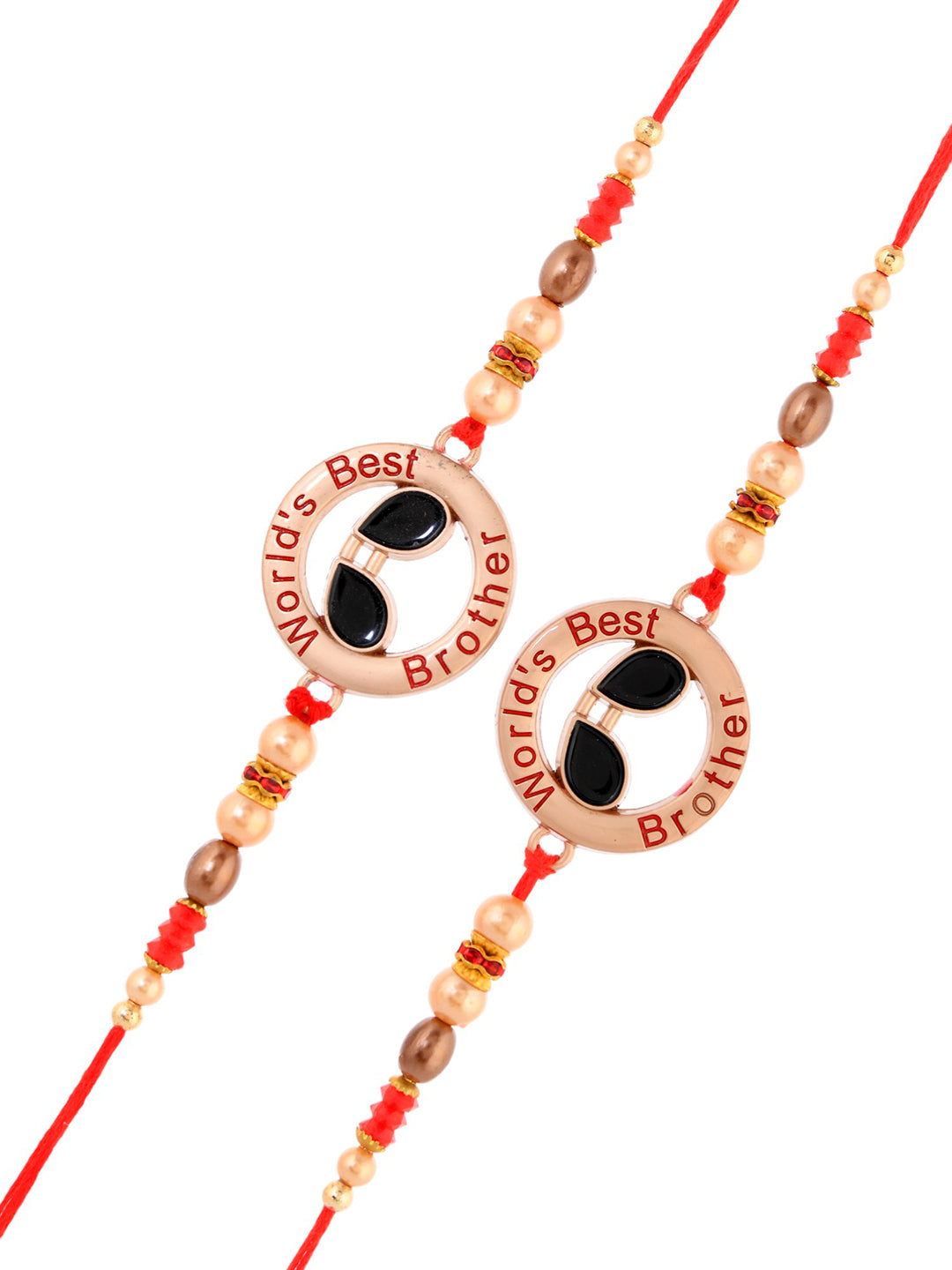 World's Best Brother Metal Set of 2 Rakhi