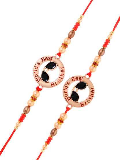 World's Best Brother Metal Set of 2 Rakhi