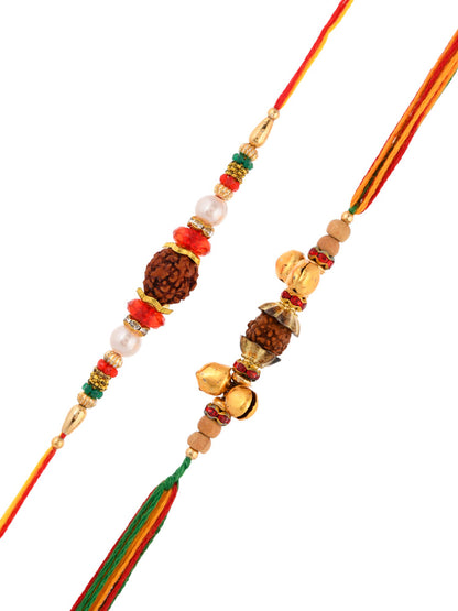 Set of 2 Rudraksh with Beads Rakhi