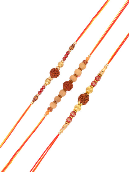 Set of 3 Divine Rudraksh Rakhi