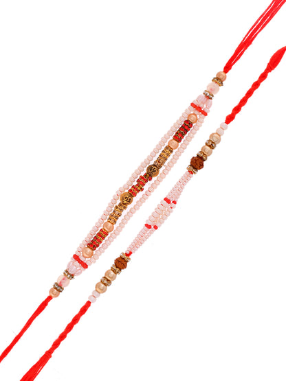 Set of 2 Traditional Beaded Rakhi for Brothers