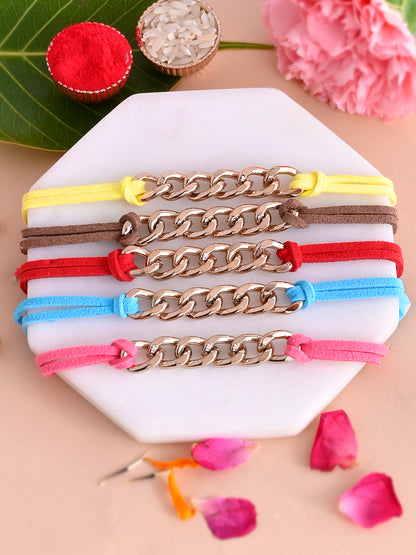 Set of 5 Trendy and Cool Bracelet Rakhi