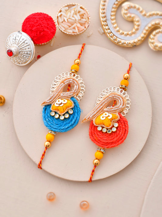 Set of 2 Thread Work Rakhi