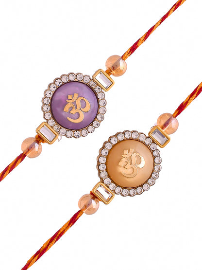 Set of 2 Om Designed Rakhi