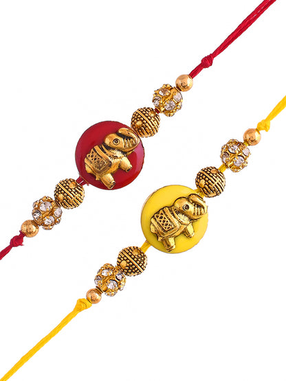 Elephant Embellished Set of 2 Rakhi