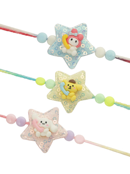 Set of 3 Pastel Colors Rakhi