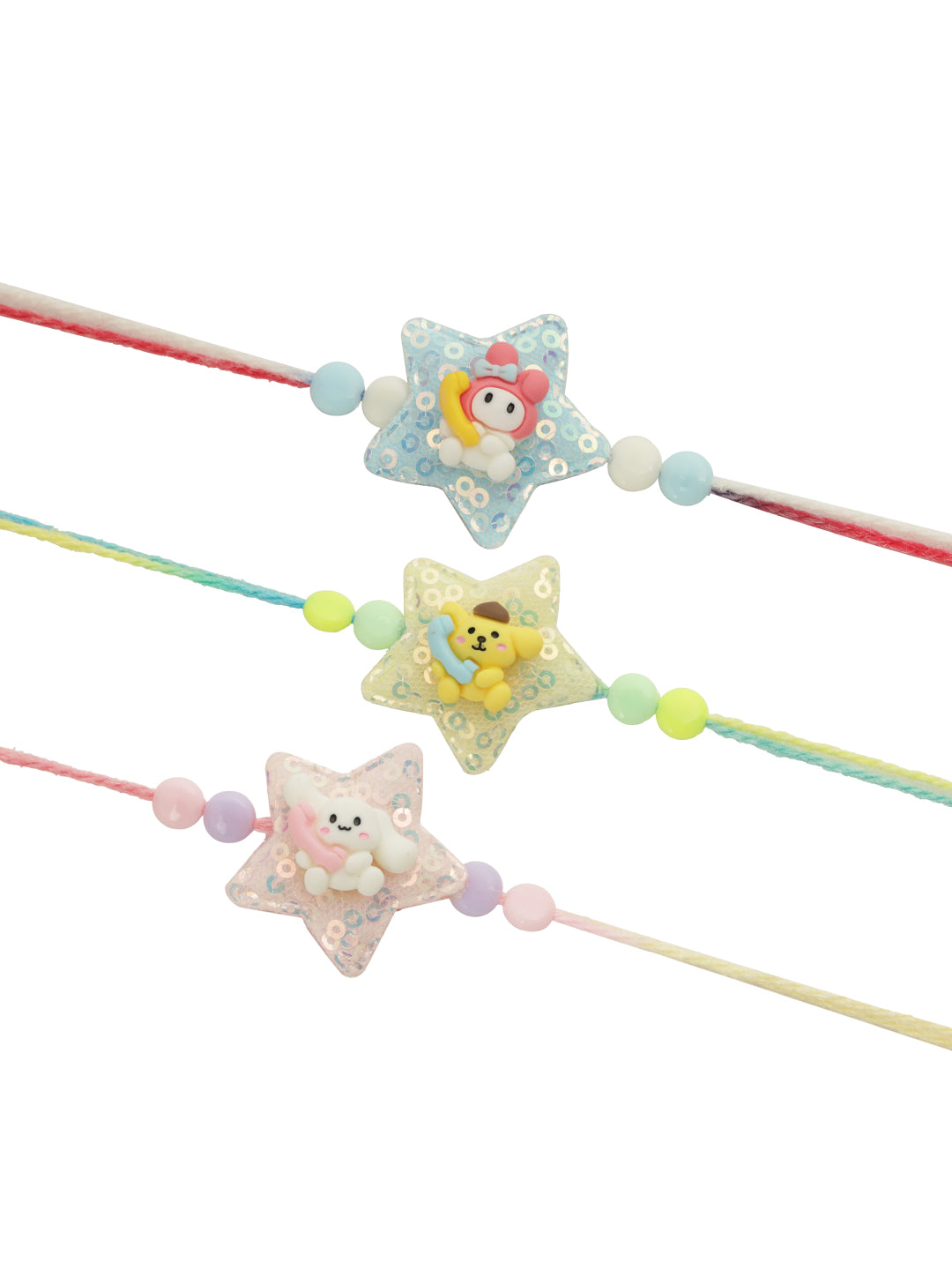 Set of 3 Pastel Colors Rakhi