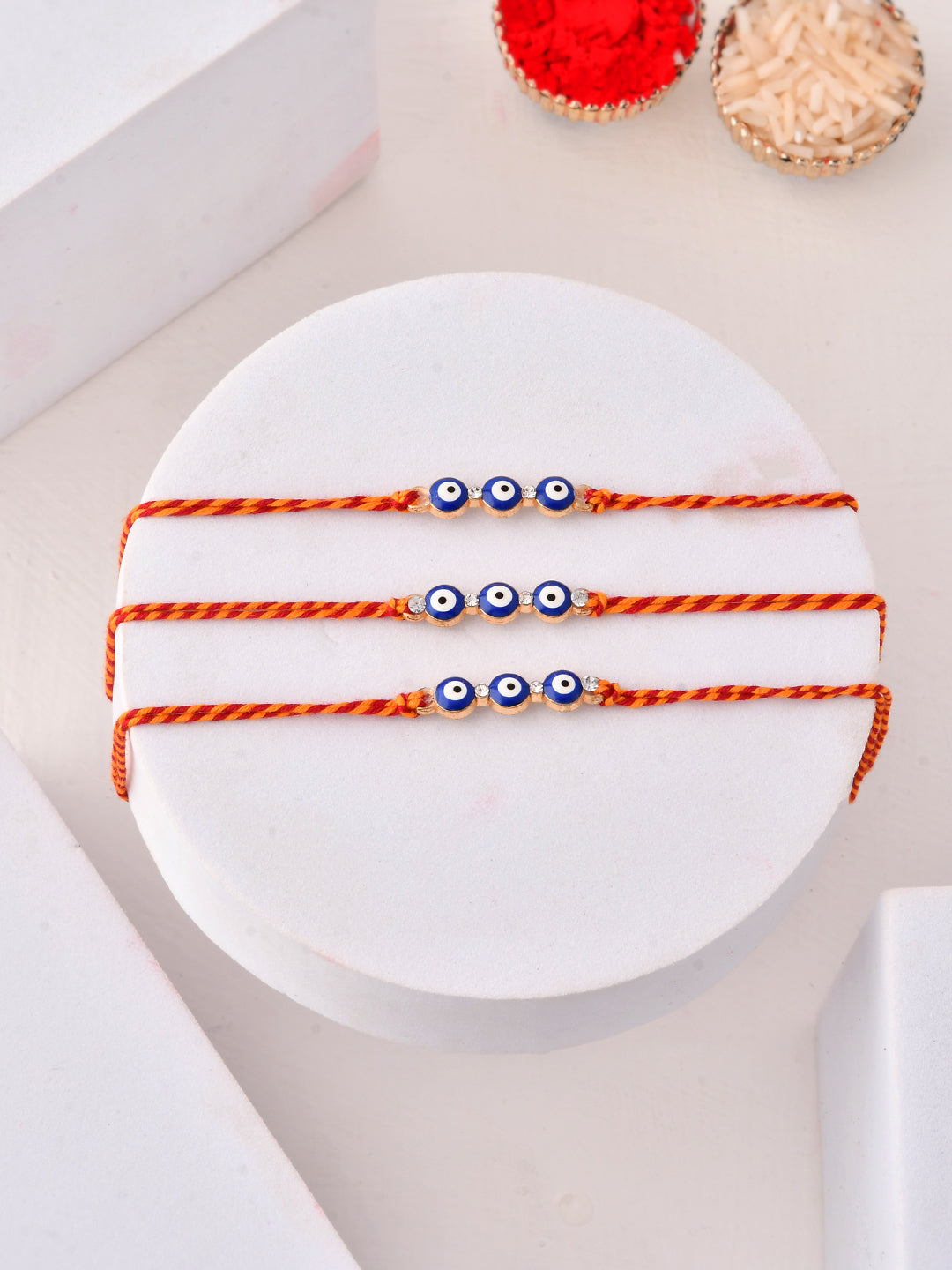 Set of 3 Evil Eye Beads Rakhi