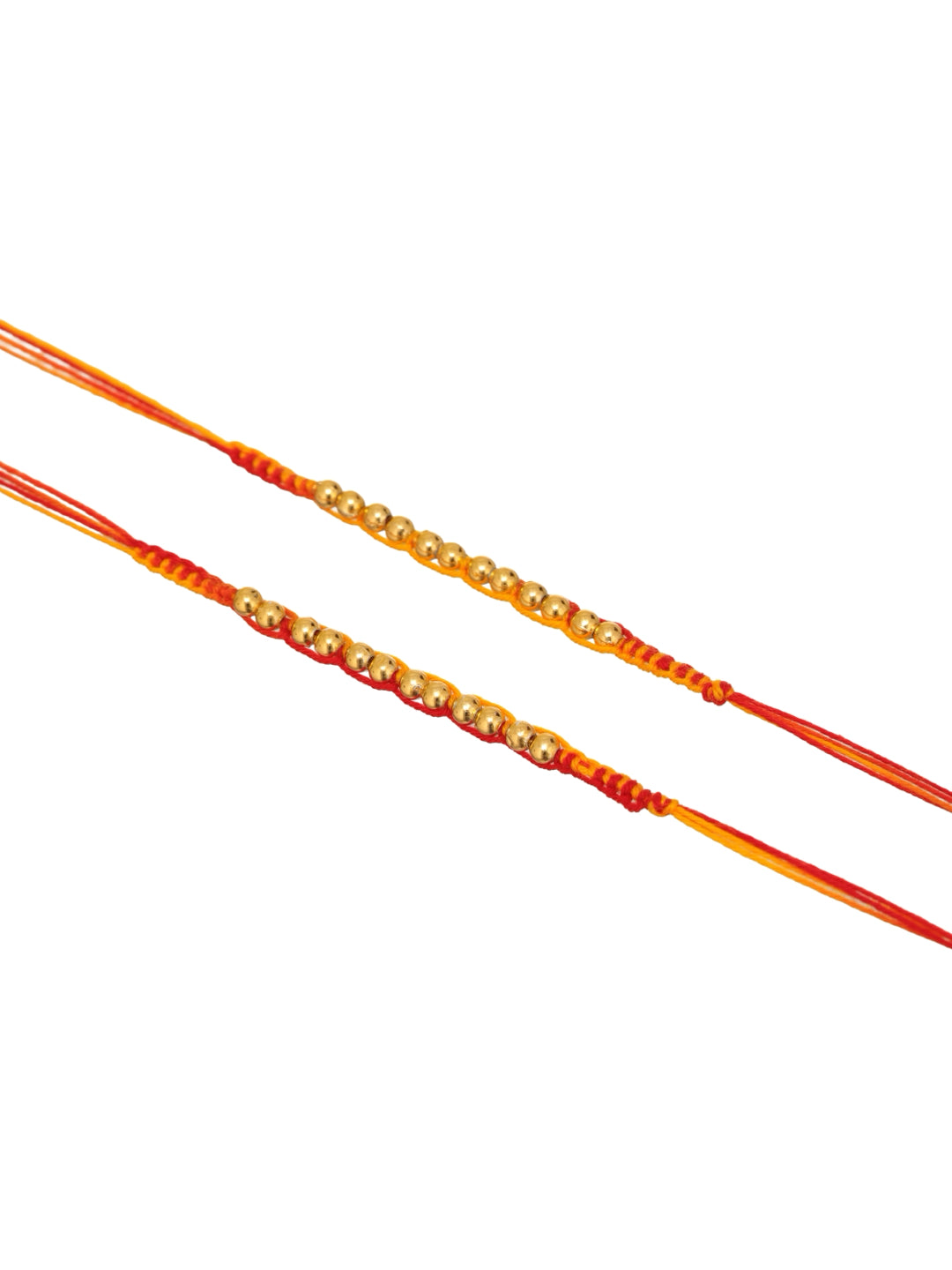 Golden Beads Floral Bhai Set of 2 Rakhi