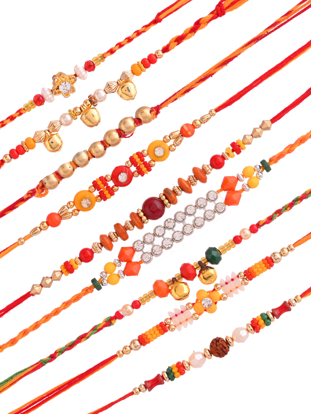 Set Of 1 Ethnic Kundan Rakhi With intricate stonework