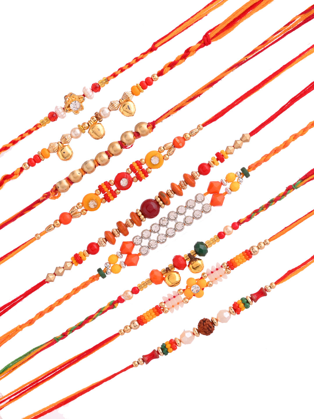 Set Of 1 Ethnic Kundan Rakhi With intricate stonework