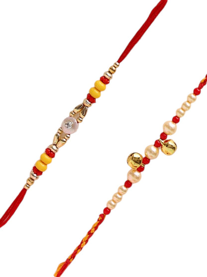 Set of 2 Twin Bell Pearl Rakhi