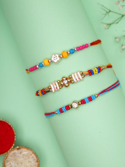 Set of 3 with Mirror and Bead Accents