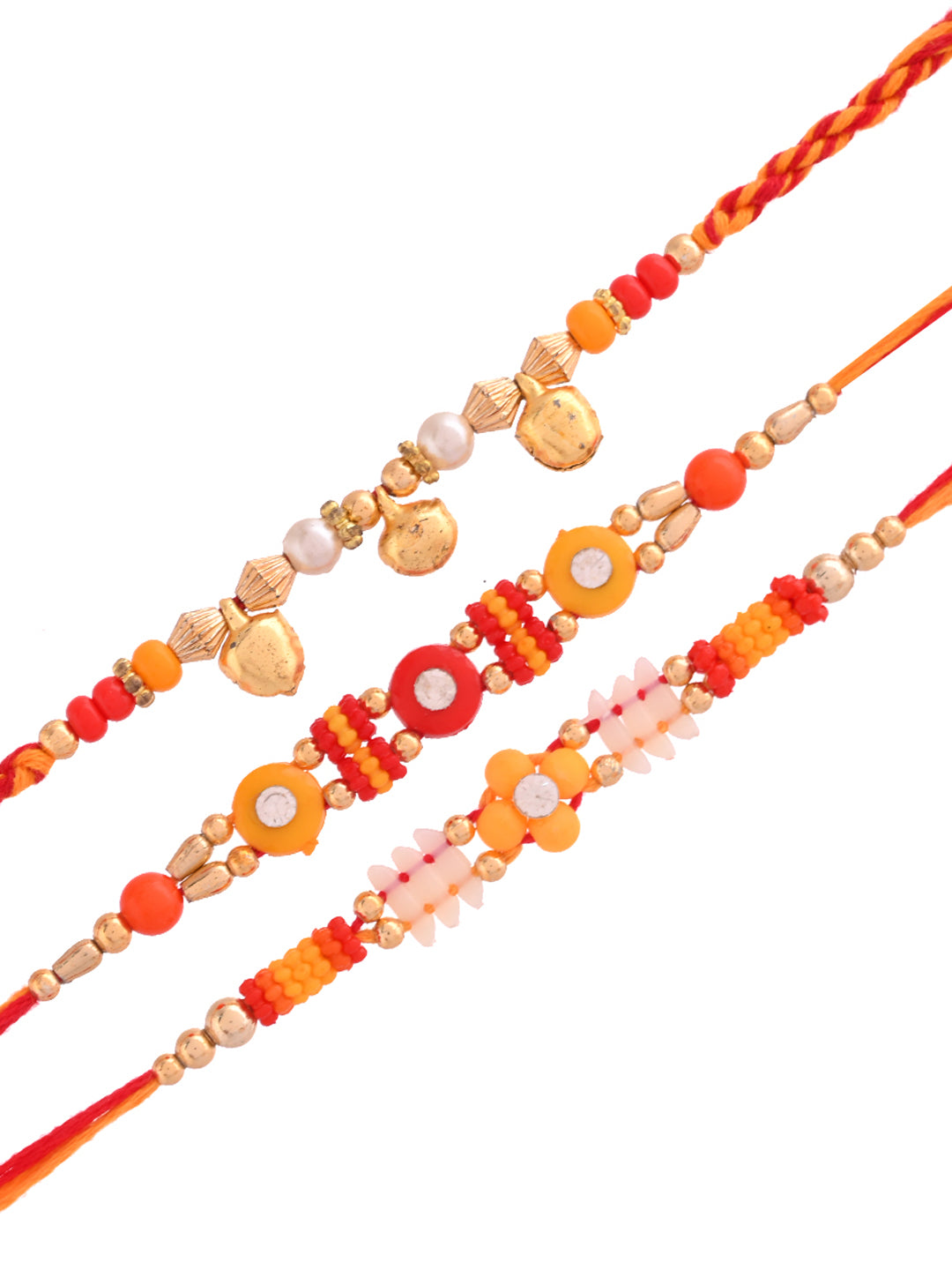 Set of 3 unique handcrafted Rakhis