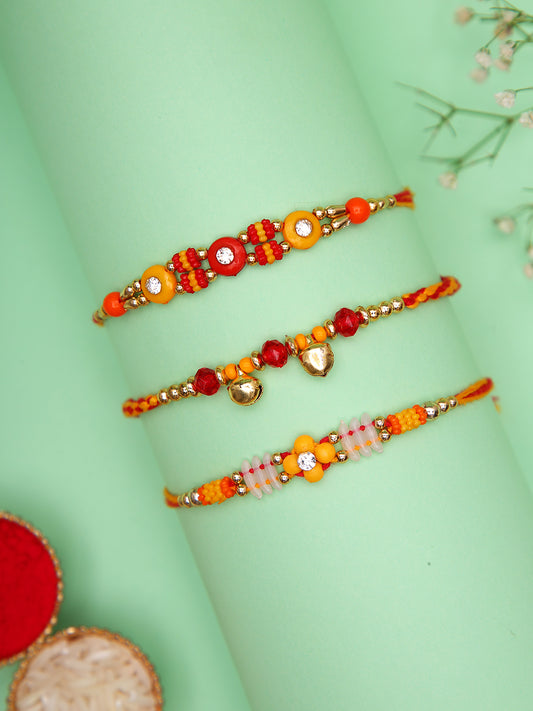 Set of 3 unique handcrafted Rakhis