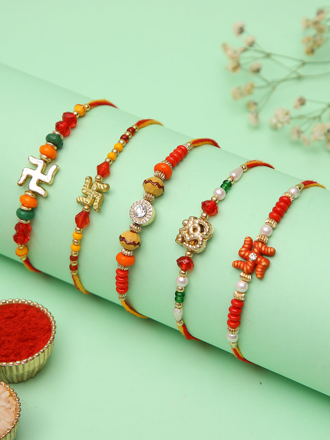Set of 5 Designer Rakhi