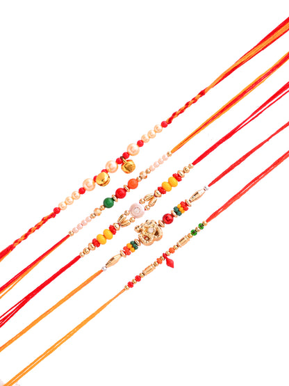 Set of 5 handcrafted Rakhis