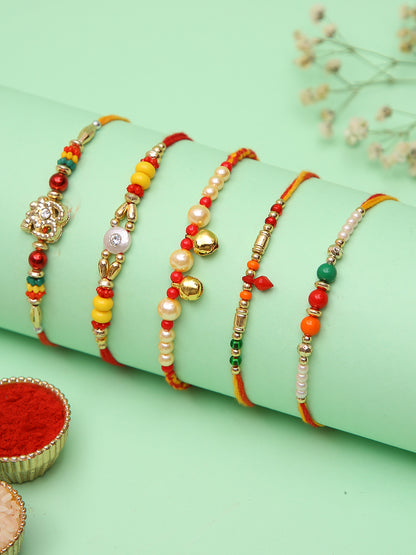 Set of 5 handcrafted Rakhis