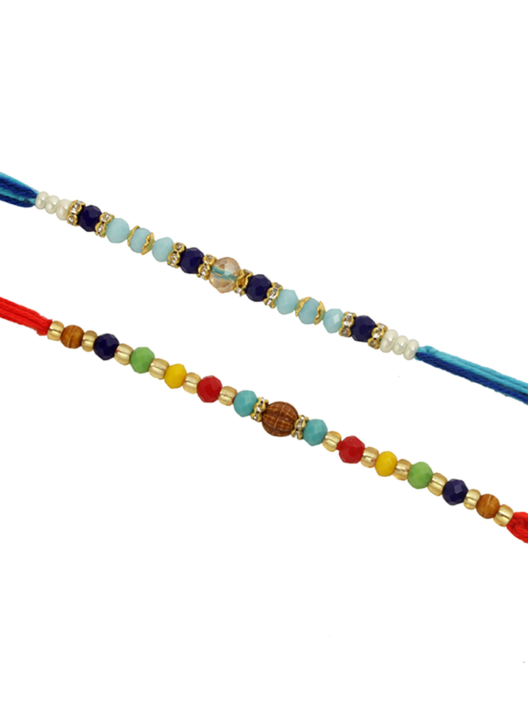 Colorful Pearl Harmony Rakhi Set of 2