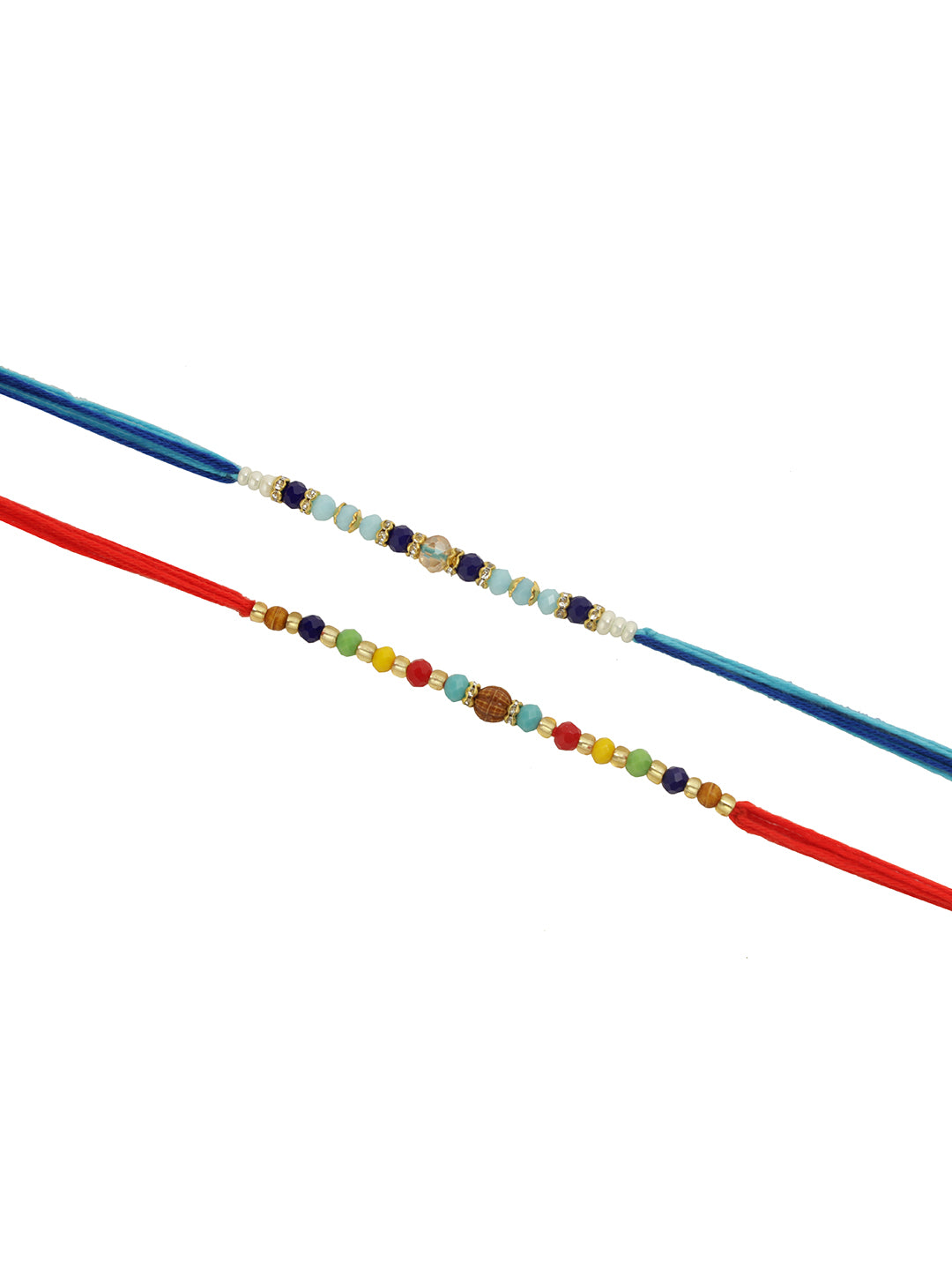 Colorful Pearl Harmony Rakhi Set of 2