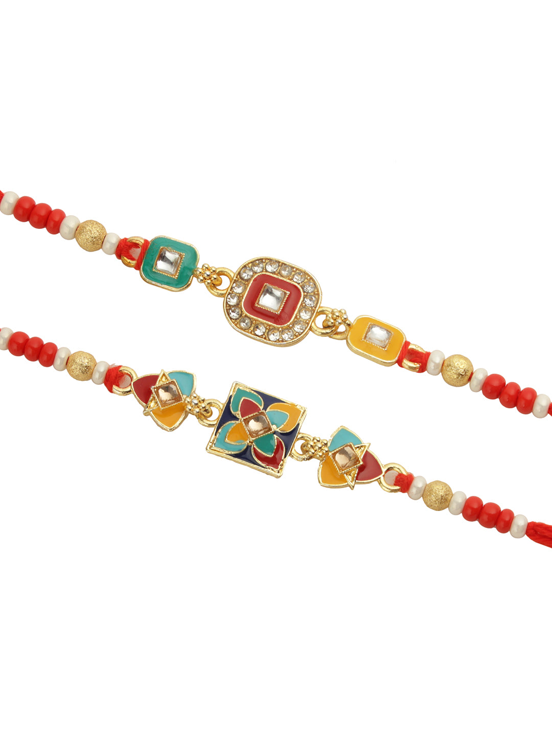 Colourful Geometric Crystal Rakhi