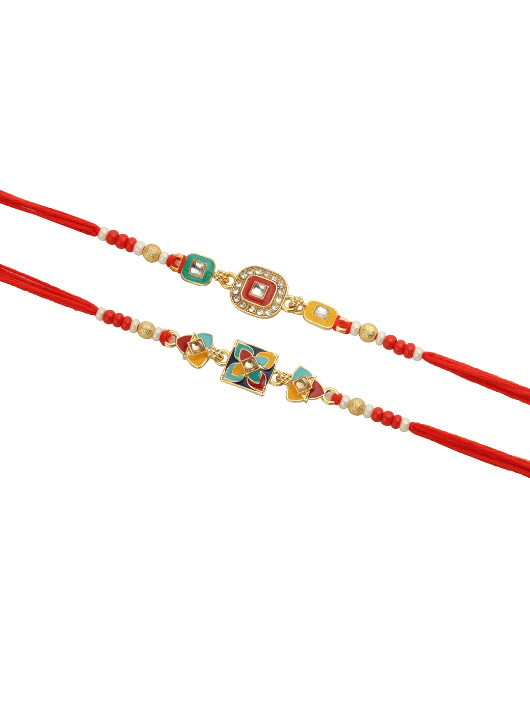 Colourful Geometric Crystal Rakhi