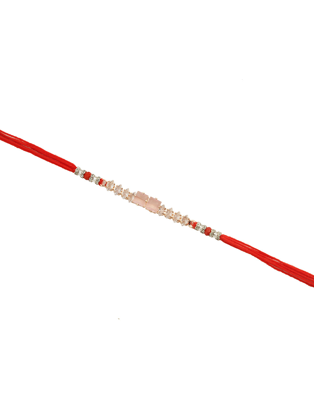 Charming Crystal Set of 2 Red and Aqua Rakhi