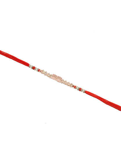 Charming Crystal Set of 2 Red and Aqua Rakhi