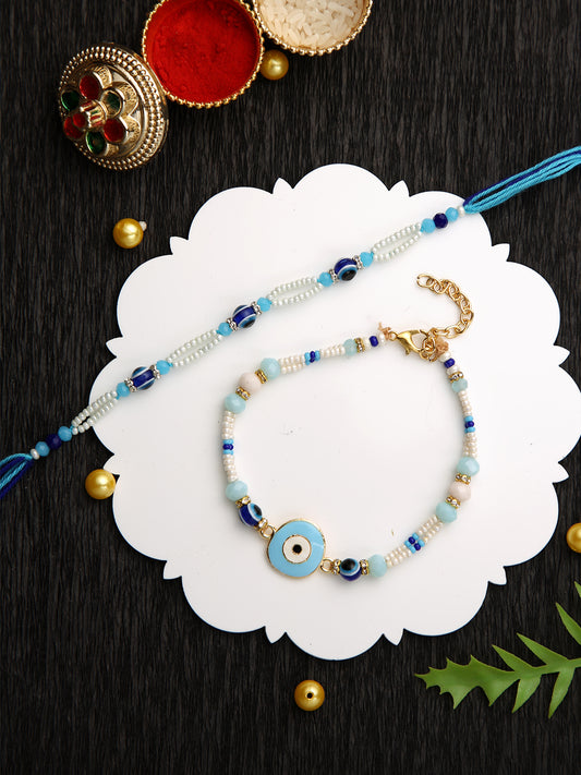 Set of 2 Evil Eye Beaded Rakhi