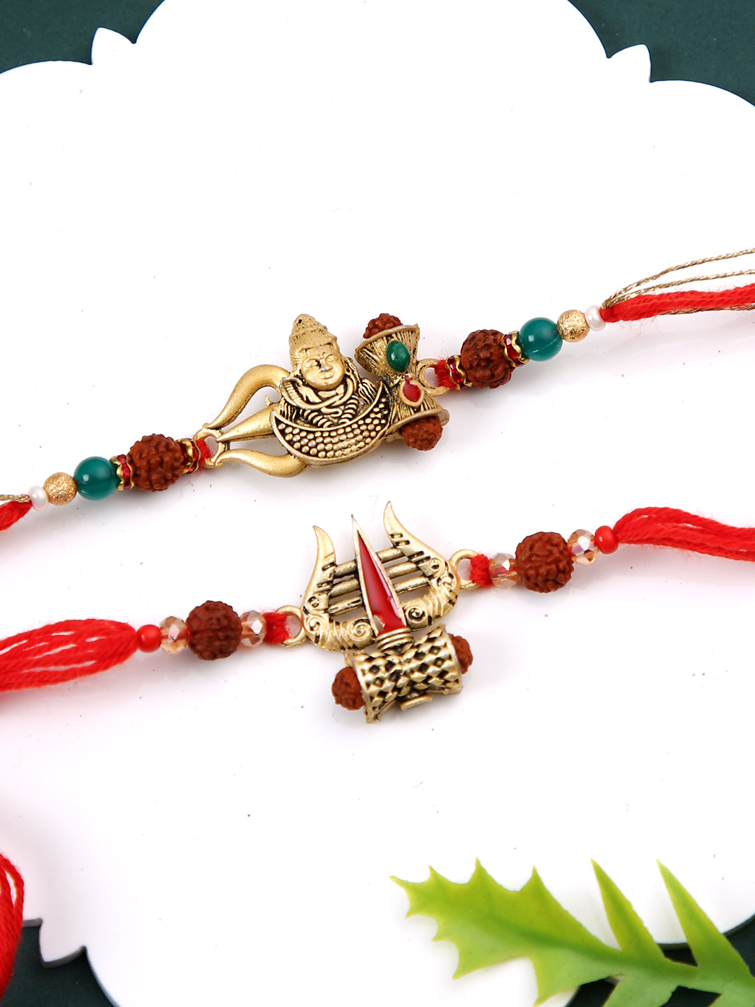 Divine Shiva Trident Rakhi Set of 2