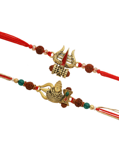 Divine Shiva Trident Rakhi Set of 2