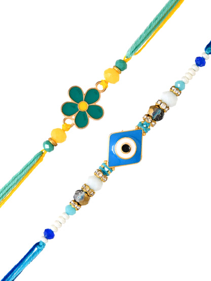 Set of 2 Multi color Rakhi