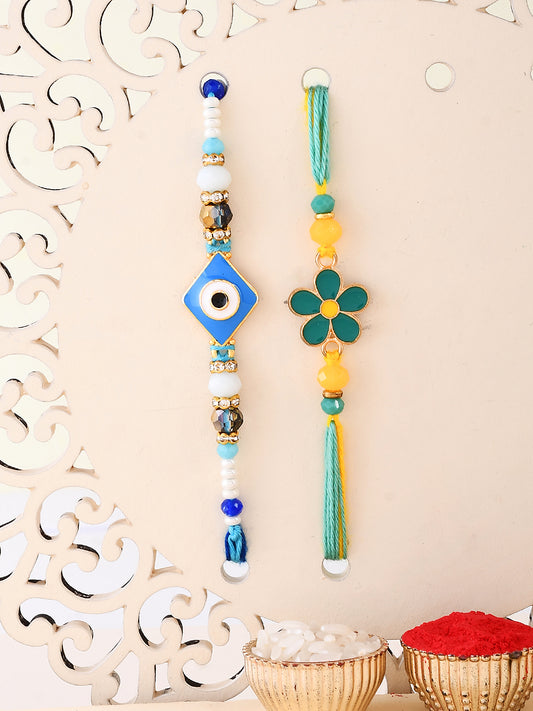 Set of 2 Multi color Rakhi