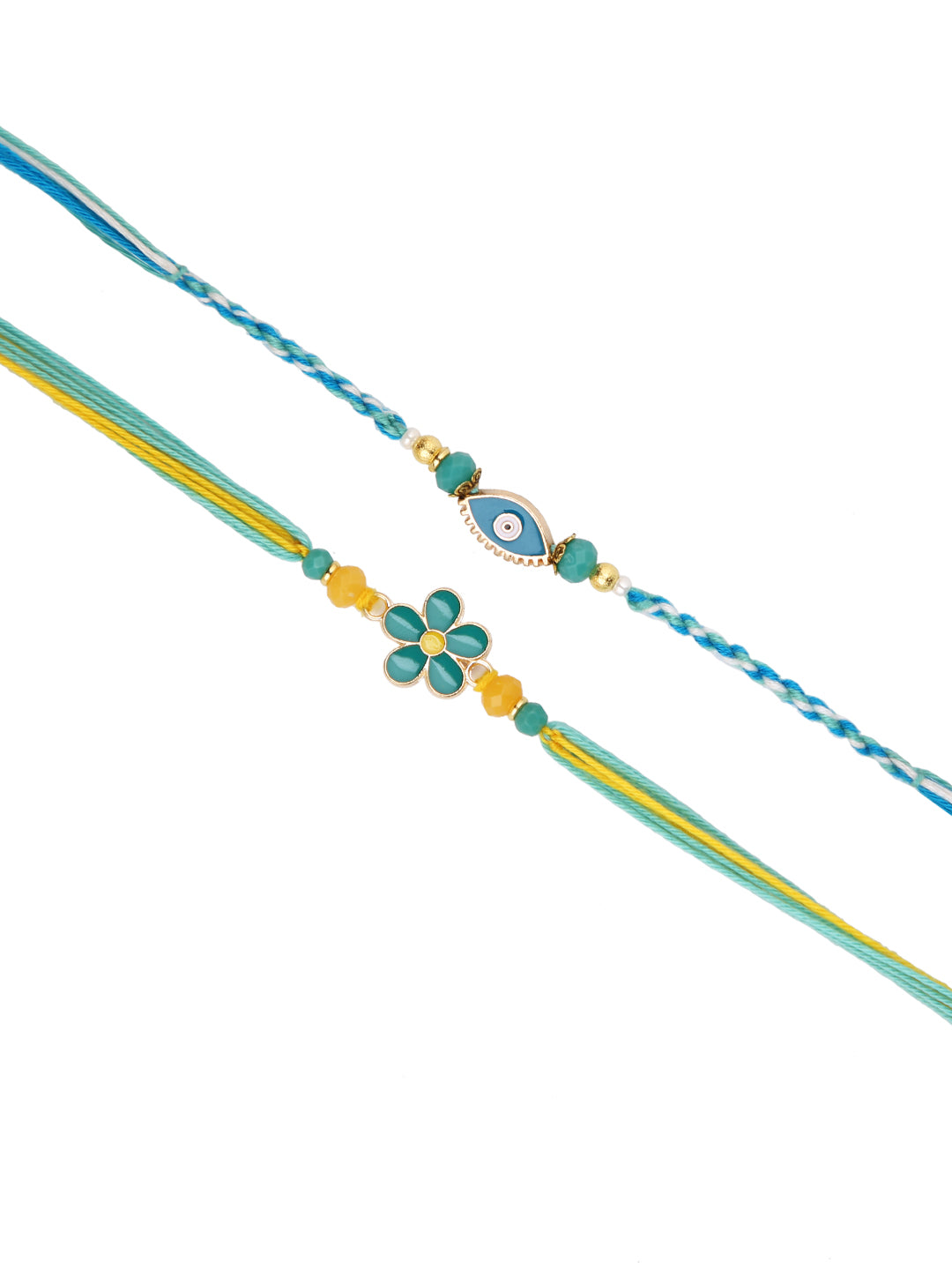 Blue & Green Set of Rakhi