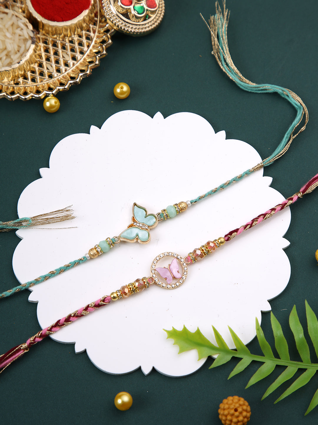 Set of 2 Butterfly Rakhi