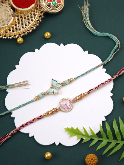 Set of 2 Butterfly Rakhi