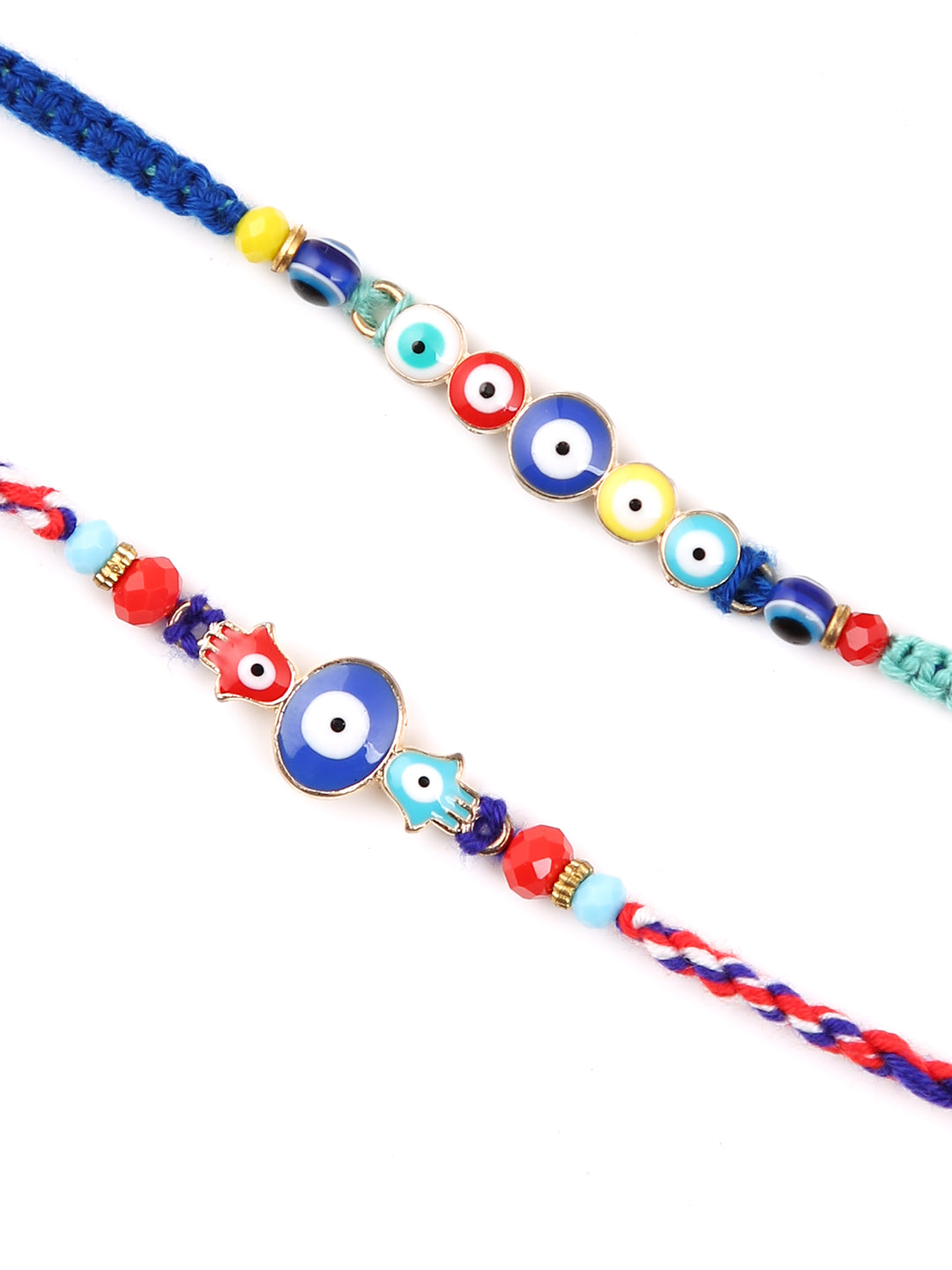 Set of 2 Multicolor Evil Eye Rakhi