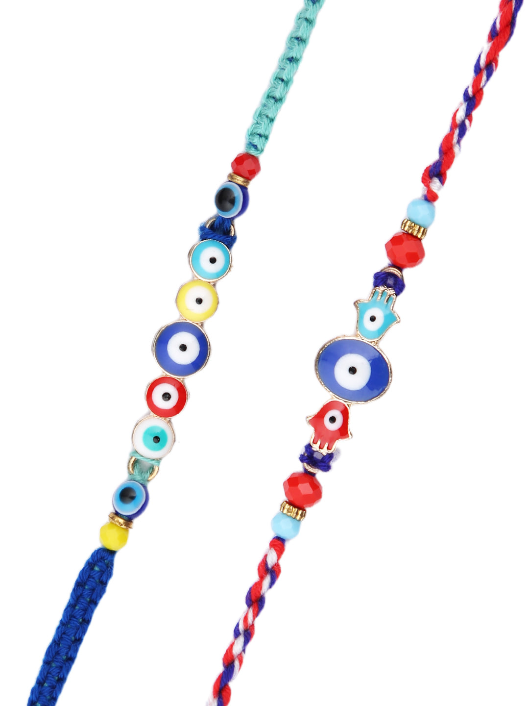 Set of 2 Multicolor Evil Eye Rakhi