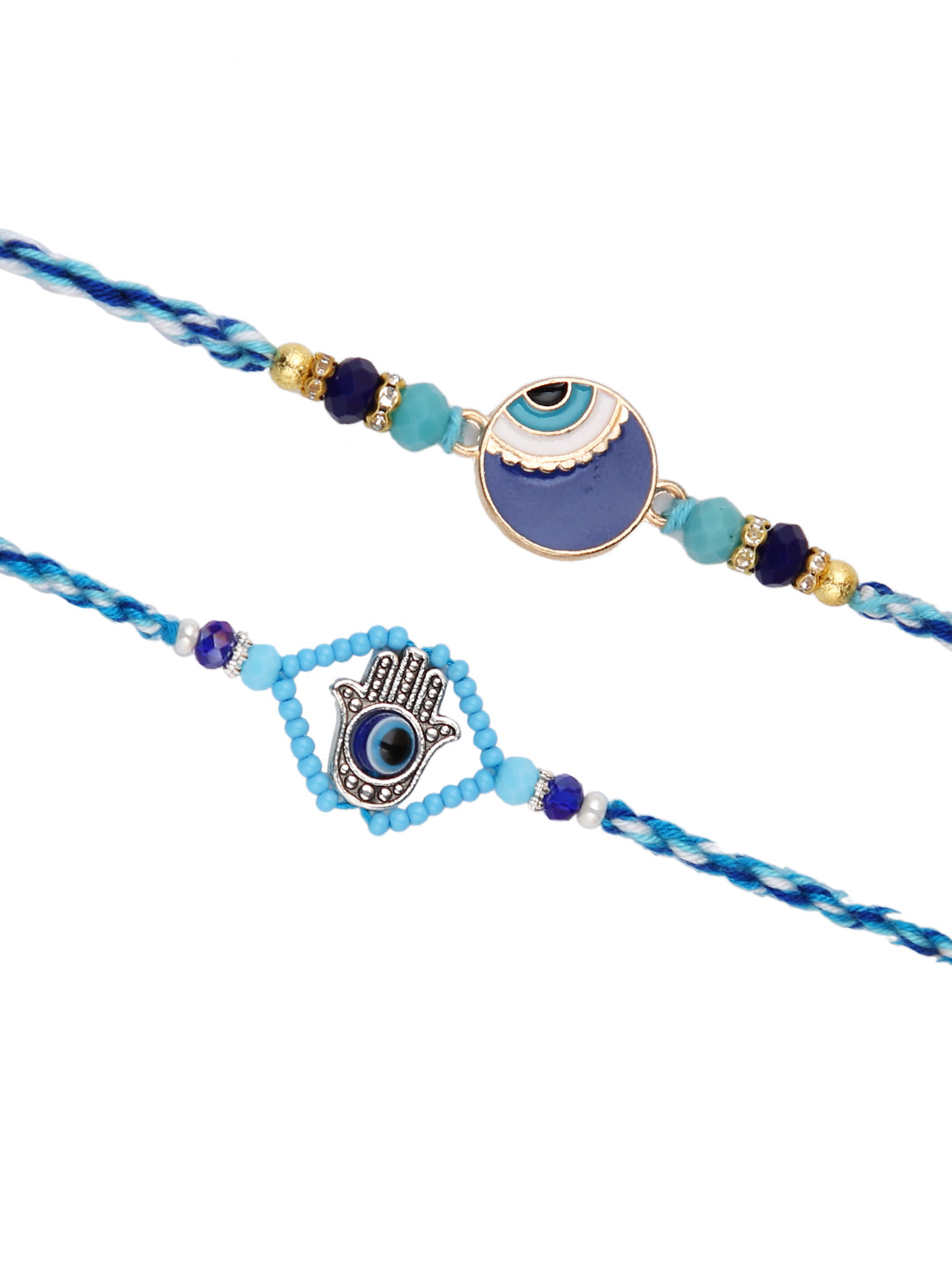 Set of 2 Blue Evil Eye Rakhi