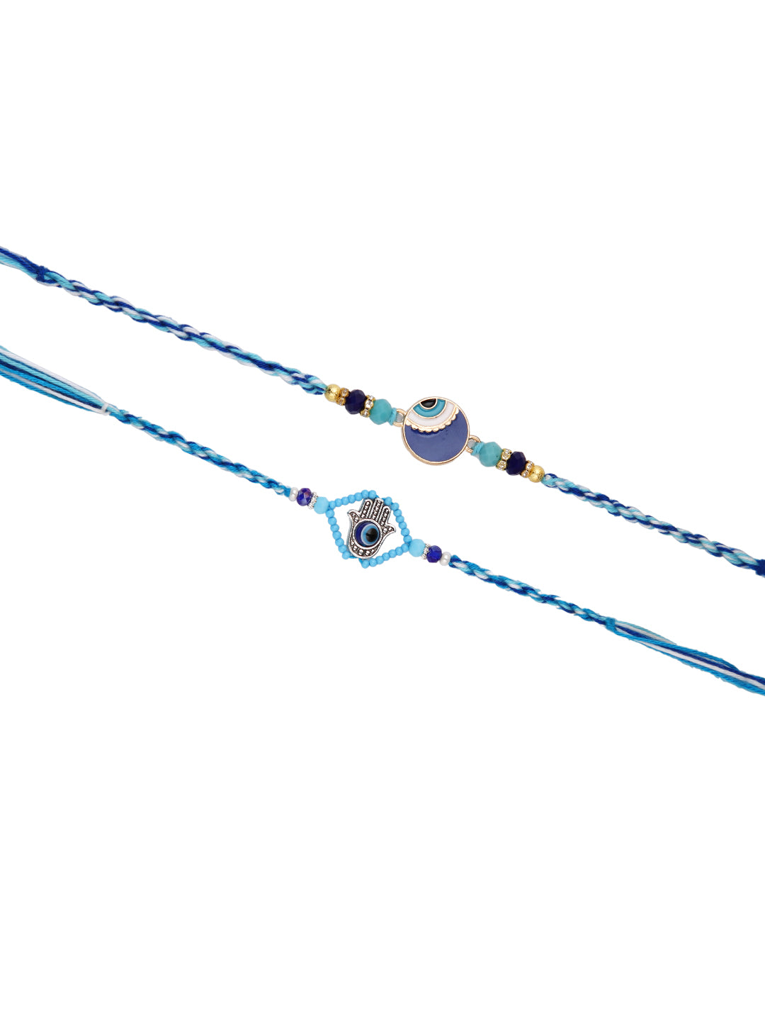 Set of 2 Blue Evil Eye Rakhi