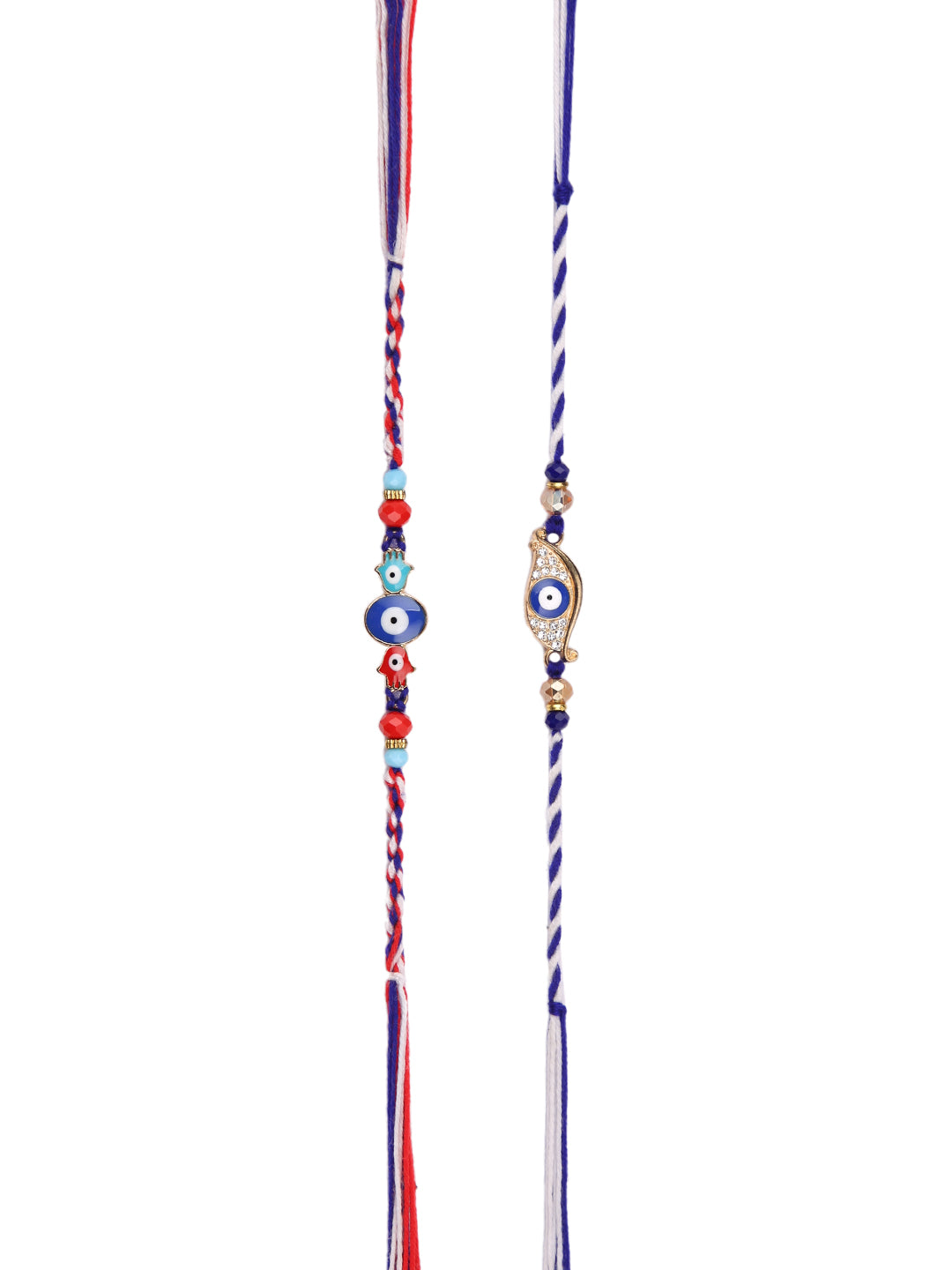 Set of 2 Blue & Red Evil Eye Rakhi