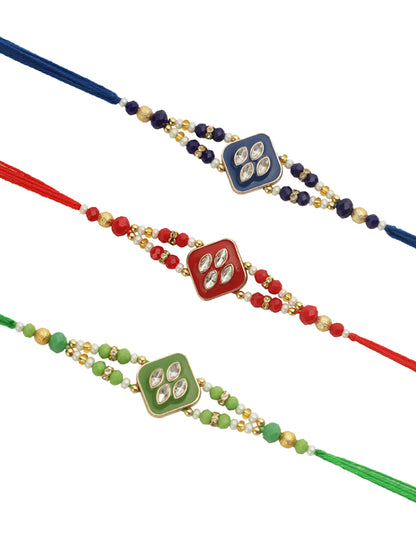 Multi-coloured Vibrant Enamled Rakhi