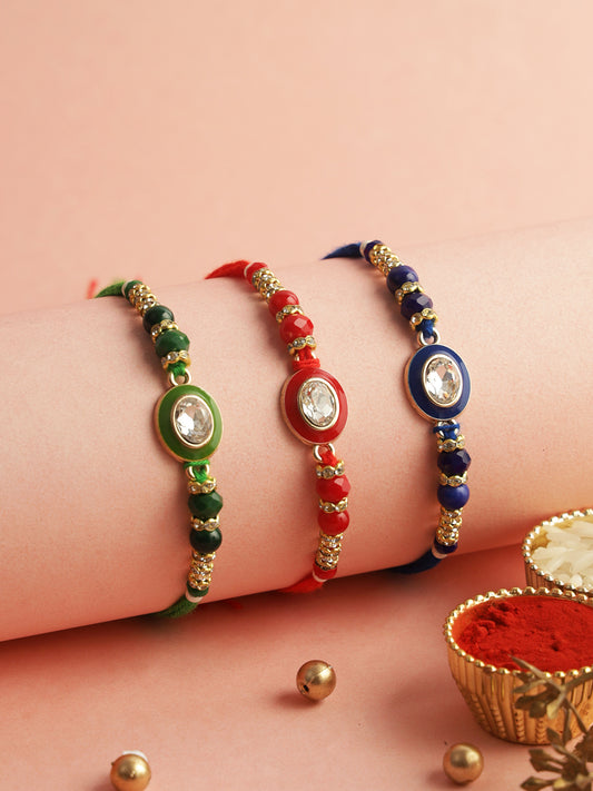 Set of 3 Stoned Rakhi
